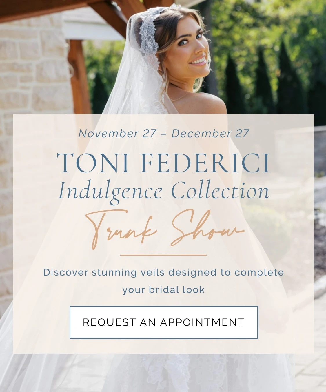 Toni Federici Veils Event Banner